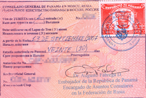 registration Panama visas